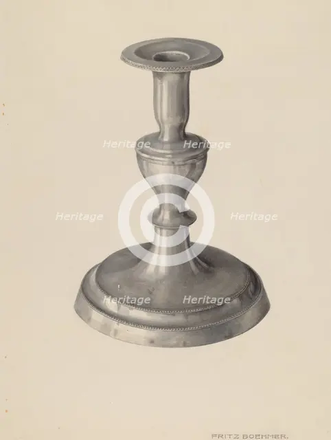 Candlestick, c. 1939. Creator: Fritz Boehmer.