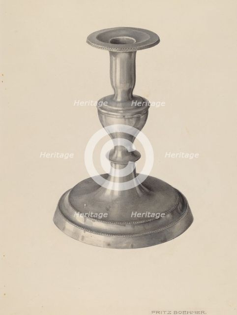 Candlestick, c. 1939. Creator: Fritz Boehmer.