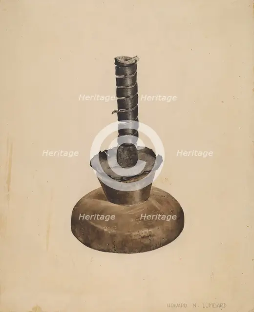Candlestick, c. 1939. Creator: Howard Lumbard.