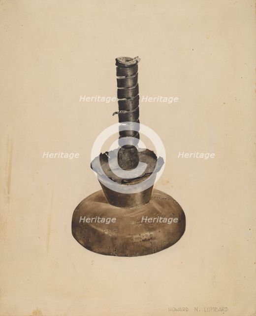 Candlestick, c. 1939. Creator: Howard Lumbard.
