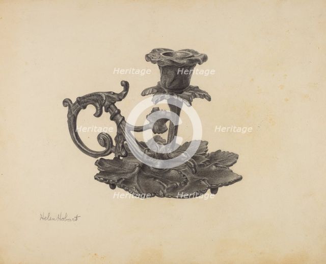 Candlestick, c. 1939. Creator: Helen Hobart.