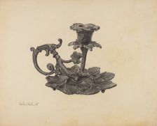 Candlestick, c. 1939. Creator: Helen Hobart