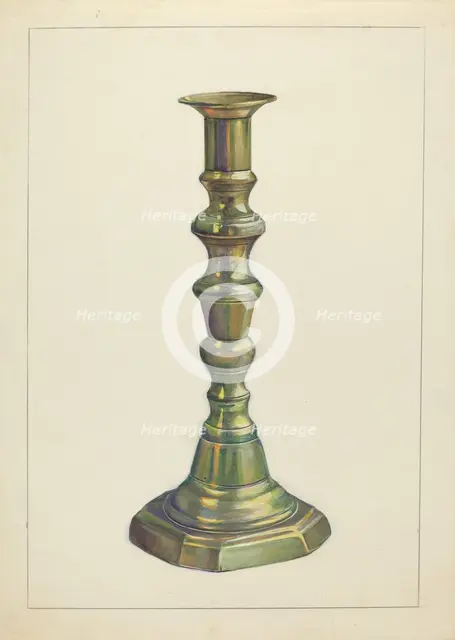 Candlestick, c. 1939. Creator: Mina Lowry.