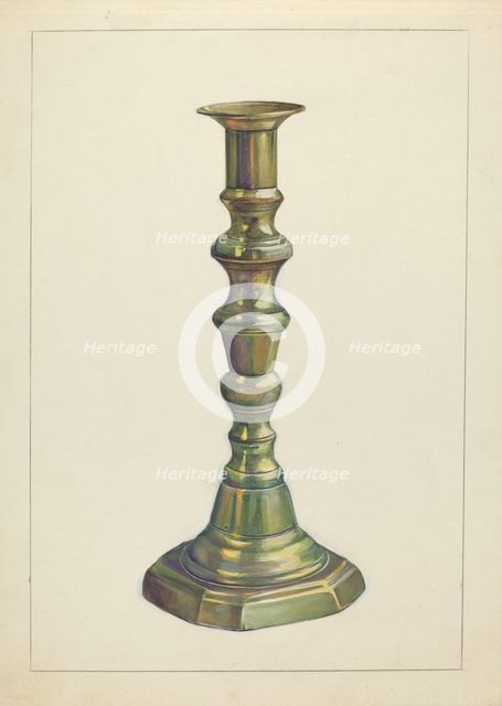 Candlestick, c. 1939. Creator: Mina Lowry.