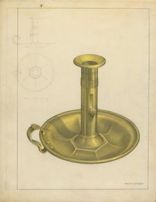 Candlestick, c. 1939. Creator: Philip Johnson
