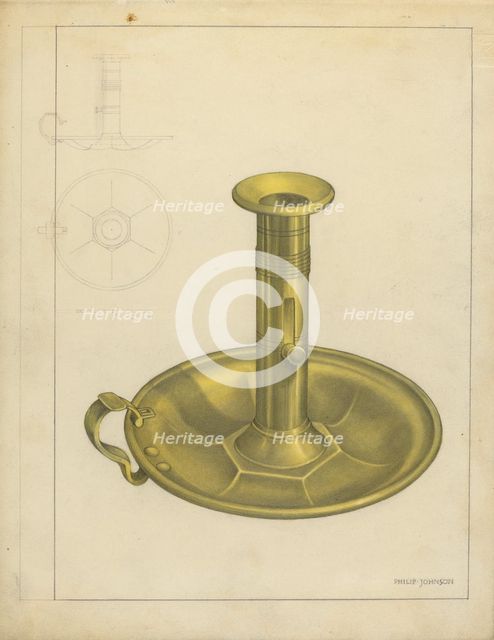 Candlestick, c. 1939. Creator: Philip Johnson.