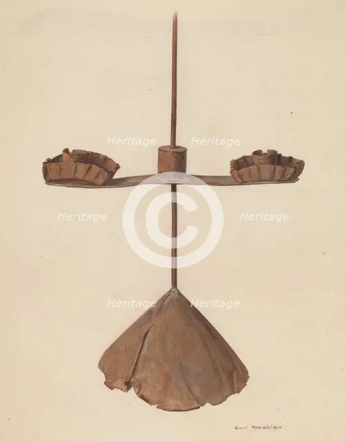 Candlestick, c. 1940. Creator: Carl Strehlau.