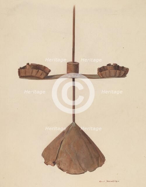 Candlestick, c. 1940. Creator: Carl Strehlau.
