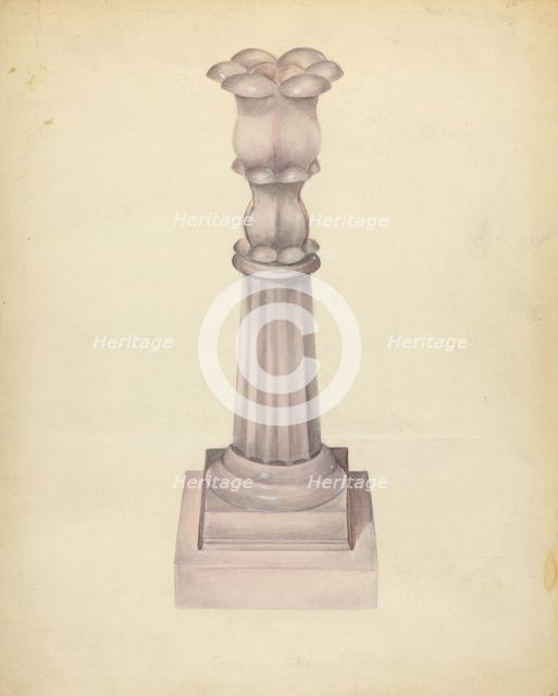 Candlestick, c. 1940. Creator: John Tarantino.