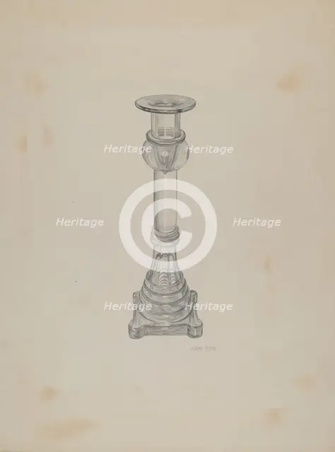 Candlestick, c. 1940. Creator: Joseph Mitry.