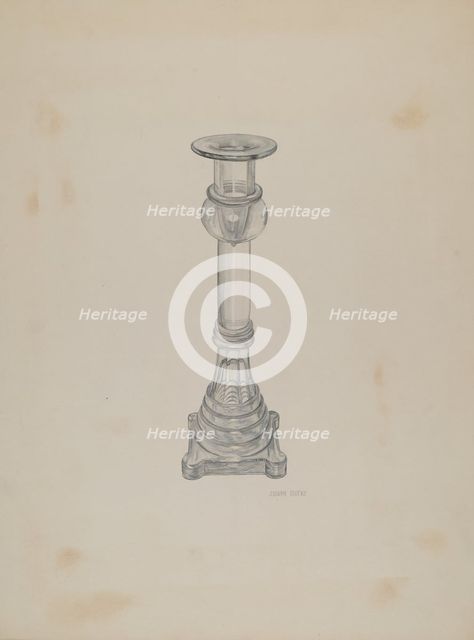 Candlestick, c. 1940. Creator: Joseph Mitry.
