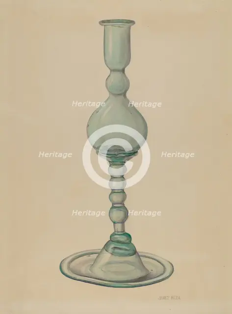 Candlestick, c. 1940. Creator: Janet Riza.