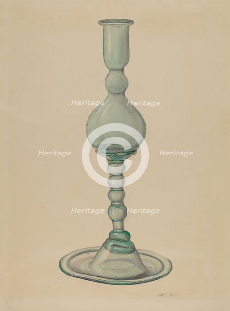 Candlestick, c. 1940. Creator: Janet Riza.