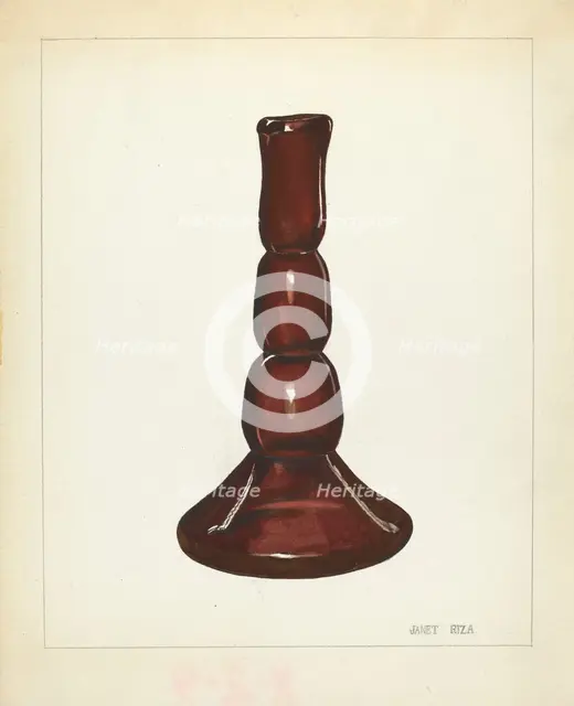 Candlestick, c. 1940. Creator: Janet Riza.