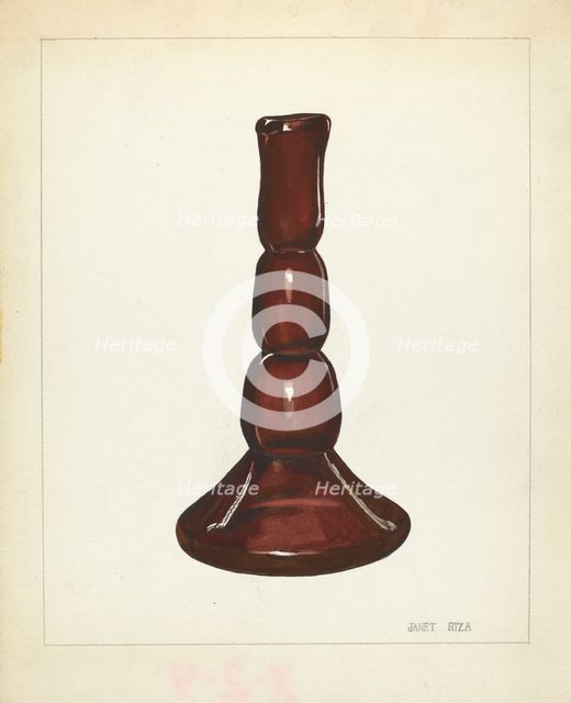 Candlestick, c. 1940. Creator: Janet Riza.