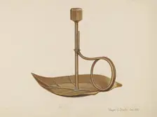 Candlestick, c. 1940. Creator: Roger Deats