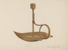Candlestick, c. 1940. Creator: Roger Deats