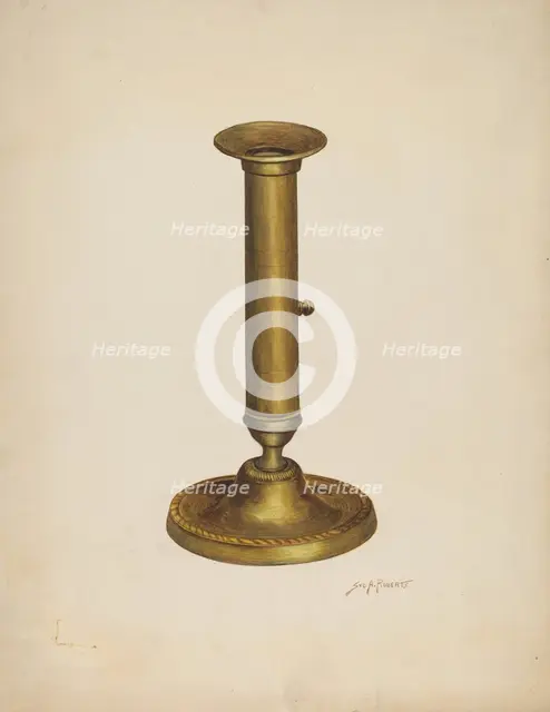 Candlestick, c. 1941. Creator: Sydney Roberts.