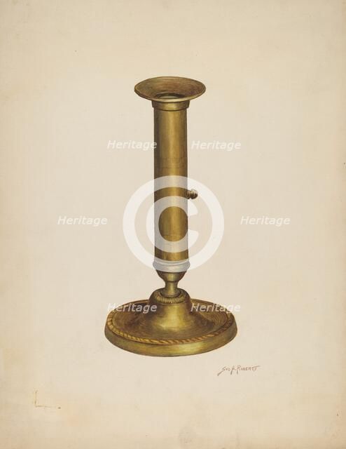 Candlestick, c. 1941. Creator: Sydney Roberts.