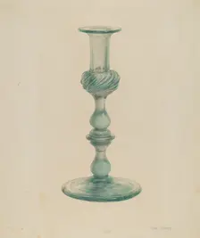 Candlestick, c. 1941. Creator: Van Silvay