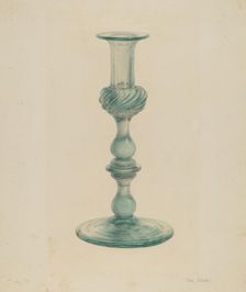Candlestick, c. 1941. Creator: Van Silvay