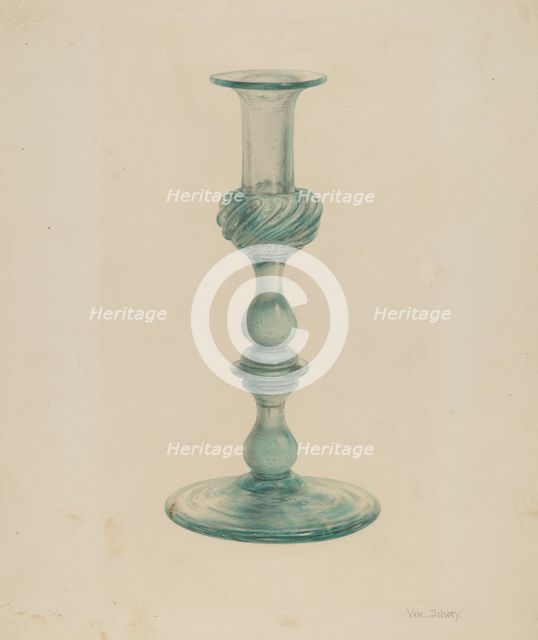 Candlestick, c. 1941. Creator: Van Silvay.