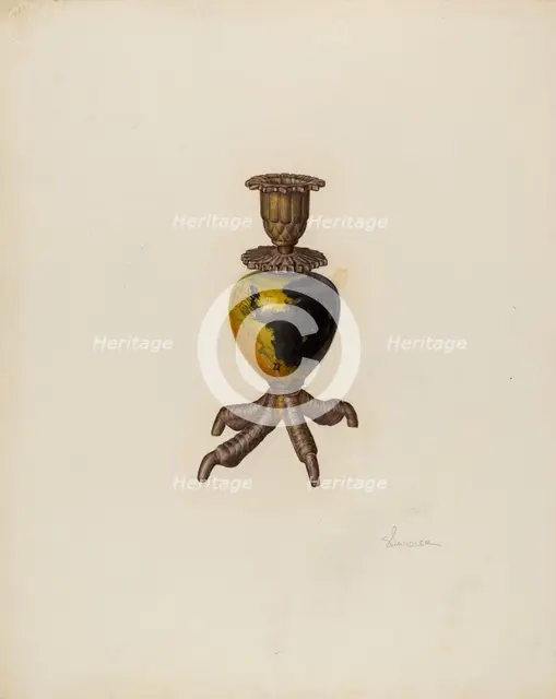 Candlestick, c. 1942. Creator: Selma Sandler.