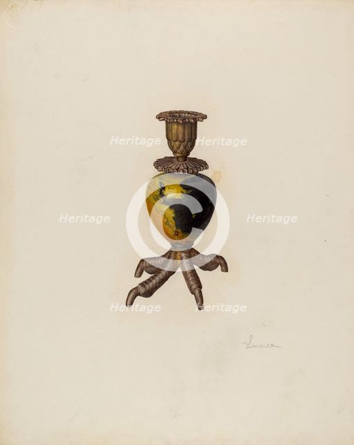 Candlestick, c. 1942. Creator: Selma Sandler.