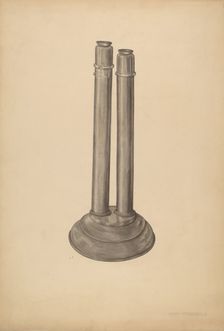 Candlestick Double, 1935/1942. Creator: Mary Fitzgerald