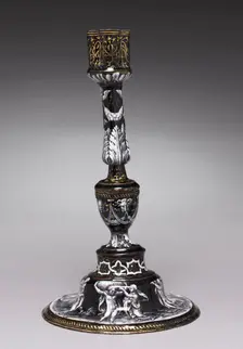 Candlestick Depicting Five of the Seven Labors of Hercules, c. 1565. Creator: Jean II de Court (French, bef 1583), attributed to
