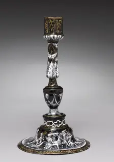 Candlestick Depicting the Triumph of Diana, c. 1565. Creator: Jean II de Court (French, bef 1583), attributed to