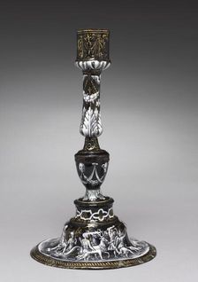 Candlestick Depicting the Triumph of Diana, c. 1565. Creator: Jean II de Court (French, bef 1583), attributed to