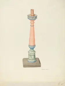 Candlestick (Ecclesiastical), 1939. Creator: Edward Jewett
