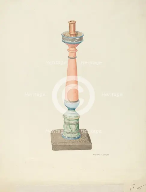 Candlestick (Ecclesiastical), 1939. Creator: Edward Jewett.