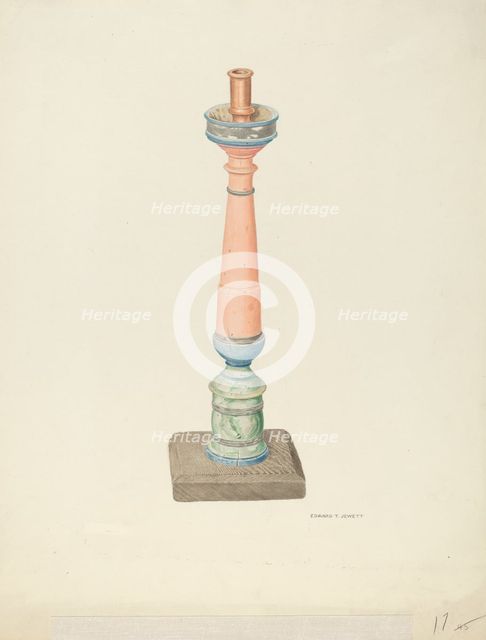 Candlestick (Ecclesiastical), 1939. Creator: Edward Jewett.