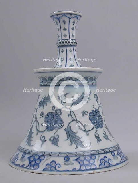 Candlestick in Imitation of Metalwork Form, Turkey, mid-16th century. Creator: Unknown.