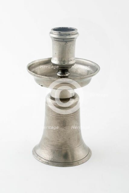 Candlestick on Bell-Shaped Base, Netherlands, 17th century. Creator: Unknown.