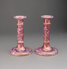 Candlestick (one of a pair), Sunderland, 1810/20. Creator: Unknown