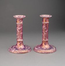 Candlestick (one of a pair), Sunderland, 1810/20. Creator: Unknown