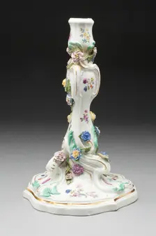 Candlestick, Meissen, 18th century. Creator: Meissen Porcelain