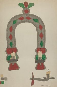 Candlestick Sconce, 1935/1942. Creator: Majel G. Claflin