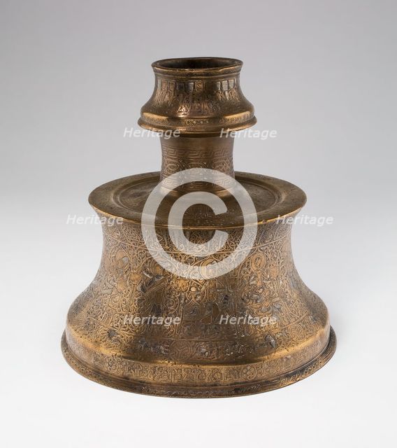 Candlestick (Sham'dan) with Scenes of Monthly Labors, 13th century. Creator: Unknown.