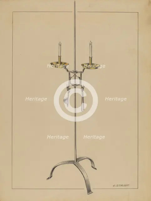 Candlestick Stand, c. 1936. Creator: Jack Staloff.