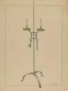 Candlestick Stand, c. 1936. Creator: Jack Staloff