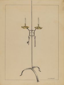 Candlestick Stand, c. 1936. Creator: Jack Staloff