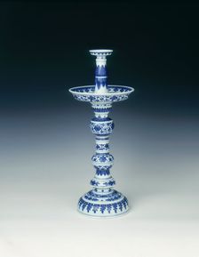 Candlestick with Ming style decoration, Qing dynasty, Qianlong period, China, 1736-1795. Creator: Unknown