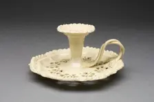 Candlestick, Yorkshire, 1780/1800. Creator: Leeds Pottery