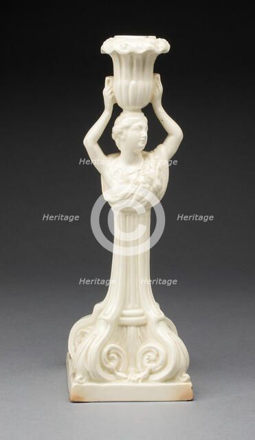 Candlestick, Yorkshire, 1780/1800. Creator: Leeds Pottery.