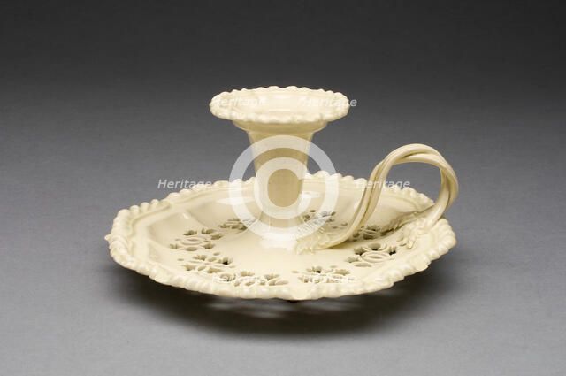 Candlestick, Yorkshire, 1780/1800. Creator: Leeds Pottery.