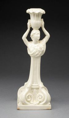 Candlestick, Yorkshire, 1780/1800. Creator: Leeds Pottery